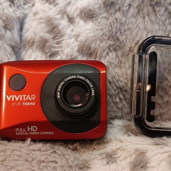 Vivitar Red Action Camera with Accessories - Picture 2 of 11
